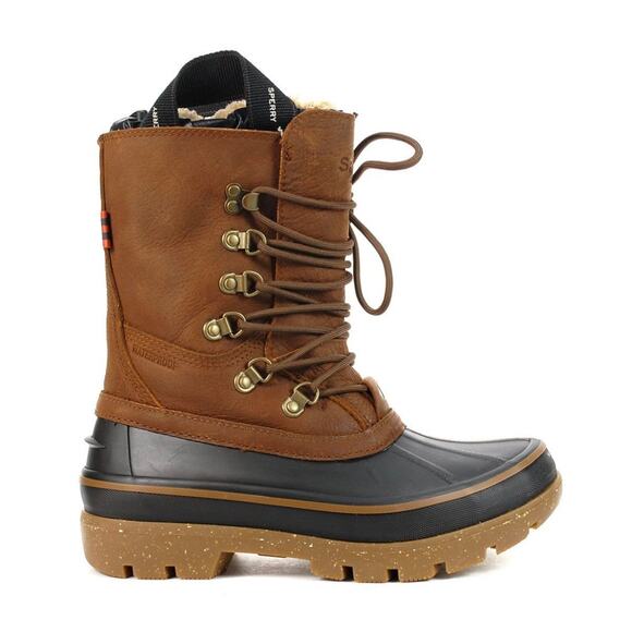 Sperry NWOB Ice Bay Black Tan Winter Duck Boots STS22567 Size 9 Waterproof - Picture 1 of 8